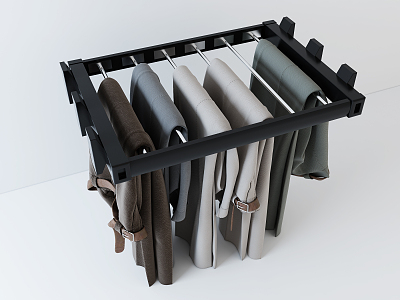 Modern trouser rack drawable trouser rack model