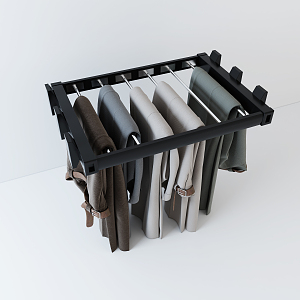 Modern trouser rack drawable trouser rack 3d model