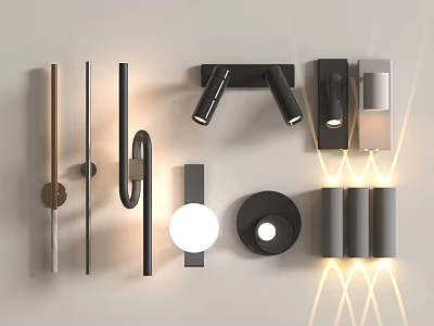Modern wall lamp reading lamp 3d model