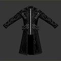 Stylish Black Long Coat Design With Zipper Closures And Adjustable Belt For Daily Wear
