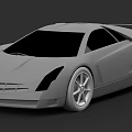 Grey Concept Sports Car Featuring Sleek Aerodynamic Design Black Windows And Large Alloy Wheels