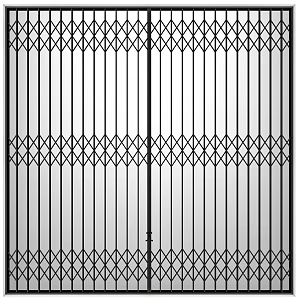 Modern folding security door 3d model