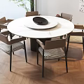 Dining Table Modern Dining Table Round Dining Table Light Luxury Dining Table Italian Dining Table Six-person Dining Table 3d model