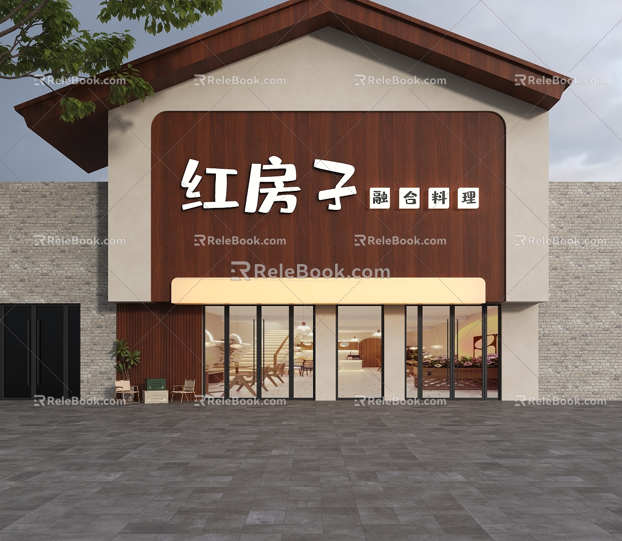 Restaurant Door Head Western Restaurant Door Head Fusion Cuisine Door Head Restaurant Door Head Door Head Design Door Head 3d model