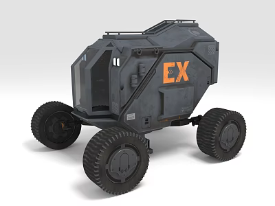 EX Off Road Vehicle With Rugged Design Large Wheels And Gray Exterior 3d model