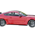 Red Ford Mustang Sports Car With Sleek Design Dual Doors And Sporty Wheels