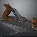 Traditional Woodworking Hand Plane with Wooden Handle Metal Body and Adjustable Blade
