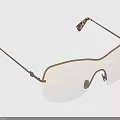 Fashionable Gold Frame Sunglasses With Gradient Lenses And Decorative Temples Design