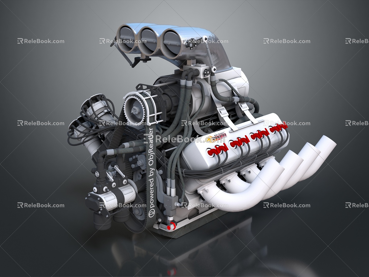 Modern engine racing engine model