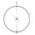 Modern Round Wall Clocks with Simple Wire Frame and Classic Dial Design 3d model