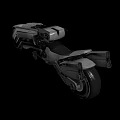 Futuristic Sci Fi Motorcycle Concept With Sleek Silver Gray Mechanical Design 3d model