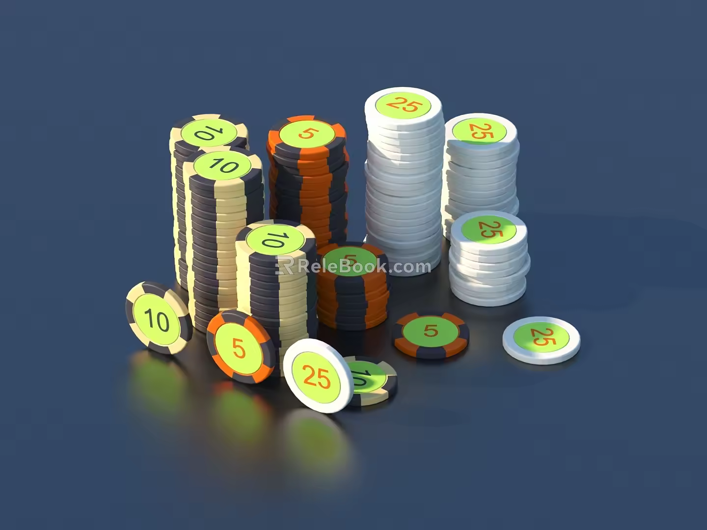 Chips game props sketch 3d model