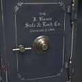 Commercial Safes With Wheels Closed And Open Doors Featuring Interior Shelves