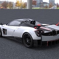 Pagani HuayraBC Racing Super sports car 3d model