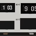 Various Size Televisions 65 70 80 85 Inch Models Featuring Digital Time Displays