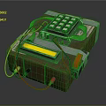 Homemade Explosive Weapon With Wooden Case Circuit Board Colored Wires And Indicator Light