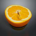 Fresh Half Cut Orange Showcasing Juicy Segments And Bright Peel 3d model