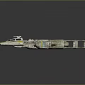 Futuristic Cosmic Spaceship Design With Yellow White Modules And Twin Engines