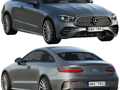 Mercedes Benz Coupe Front And Rear Views 3d model