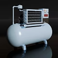 High Performance Industrial Equipment With Air Tank Control Panel And Ventilation Grill 3d model