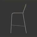 Modern Yellow Bar Stool With Metal Frame And Comfortable Seat Design
