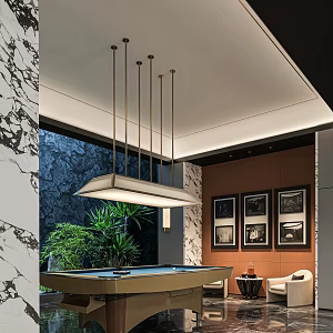 Modern Billiard Room Club Billiard Room Billiard Room Box Leisure Table and Chair Combination Billiard Table 3d model