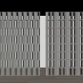 Modern Minimalist Room Divider With Grid Panel Design For Interior Space Decoration 3d model