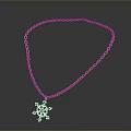 Stylish Silver Snowflake Pendant Necklace With Delicate Chain Fashion Accessory