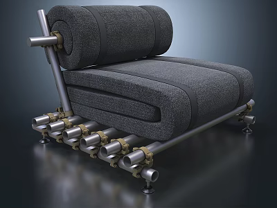 Industrial Style Sofa Scaffolding Sofa Leisure Chair Single Person Sofa 3d model