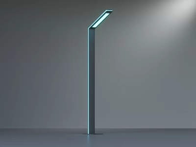 Modern Public Street Light With Sleek Pole And LED Illumination For Outdoor Areas 3d model