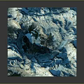 Garden Landscape 3D Design Terrain With Mountain Vegetation And Blue Regions