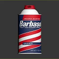 Barbasol Premium Shaving Cream With Red White Blue Stripes And Red Cap
