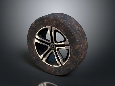 High Quality Car Tire With Alloy Wheel Rim For Automotive Parts 3d model