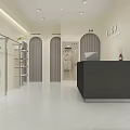 Modern Minimalist Clothing Store Interior With Mannequins Display Racks And Cozy Rest Lounge Space