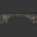 Detailed Stone Arch Bridge Architectural Model With Brick Structure Arch Body And Decorative Railings