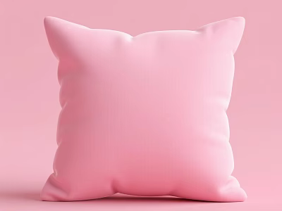 Soft Pink Decorative Pillow For Cozy Home Decor And Comfortable Use 3d model