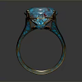 Elegant Gold Ring With Turquoise Gemstone As Stylish Jewelry Accessory