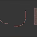 Geometric Metal Frame Components With Grid Pattern And Curved Designs