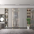 Modern Wardrobe Simple Wardrobe Dressing Table 3d model