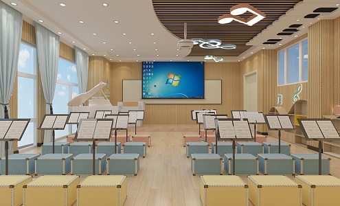 Music classroom 3d model