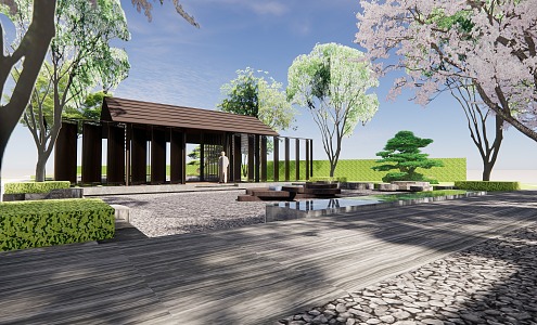 New Chinese residential landscape 3d model