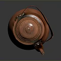 Vintage Copper Teapot as Classic Household Item with Lid Spout and Handle