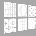 Modern Geometric Wall Decor With Various Textured Patterns And Abstract Designs 3d model