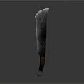 Tactical Weapon With Sharp Metal Holed Blade And Wooden Handle Design
