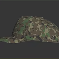 Camouflage Pattern Casual Cap With Green Brown Color For Outdoor Wear