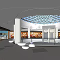 Modern Atrium Shopping Mall Atrium Shopping Mall Lobby Shopping Mall Escalator Sightseeing Elevator Atrium View 3d model