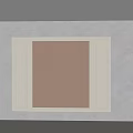 Elegant White Gypsum Molding Trim on Brown Textured Wall with Linear Design