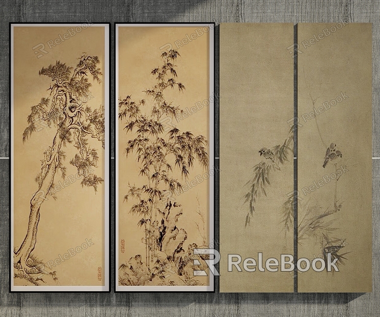 New Chinese Style Decorative Hanging Painting model