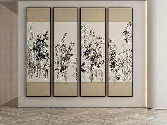 New Chinese Decorative Painting 3d model