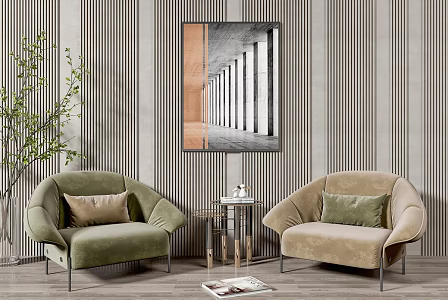 Modern leisure sofa combination chair side combination 3d model